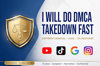remove copyright content, images ,videos with dmca takedown