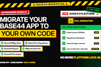 migrate base44 app to supabase and vercel with full code ownership