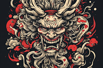 create japanese tattoo stencils and linework
