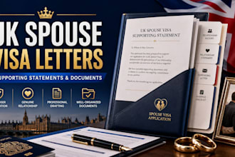 write UK spouse visa supporting letters and statements