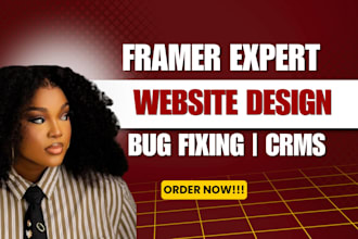 framer expert for framer cms bug fixing framer website design for ai start up