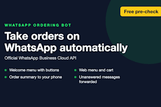 build a whatsapp ordering bot with the official whatsapp cloud API