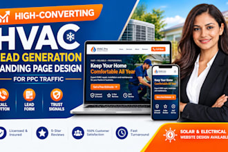 build hvac lead generation ppc landing page trust signal solar elecrical website