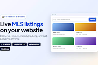 integrate idx broker, showcase idx or ihomefinder mls listings on your website