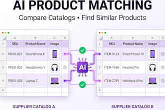 build an ai tool to match similar products across CSV files