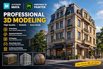 create professional 3d models and pbr textures in maya