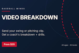 analyze your baseball swing or pitching video with a drill plan