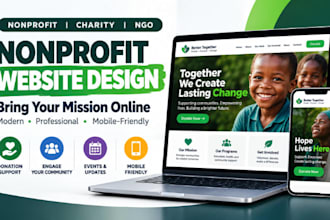 develop nonprofit website, charity website, with a donation system