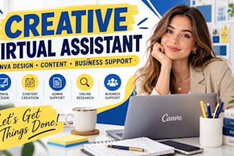 be your creative virtual assistant for canva and business support