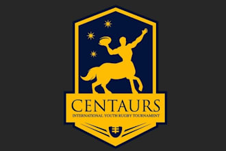design modern centaurs rugby event logo