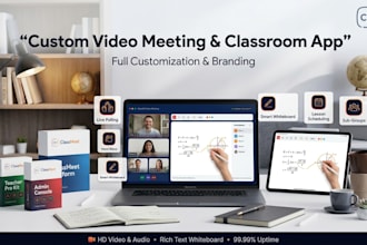build a custom video meeting and online classroom web app
