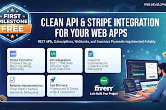 integrate API, stripe checkout, subscriptions, and webhooks in any website
