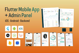 do flutter app development ios android, flutter ai mobile app with backend