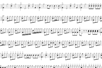 transcribe drum parts for tracks if drumless or with other instrumentations