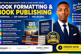 format and publish your book on amazon KDP kindle and paperback