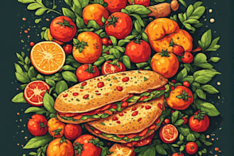 create modern food flyers and promotional posters