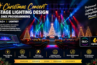 do christmas concert stage lighting design and program dmx lighting qlc lightkey