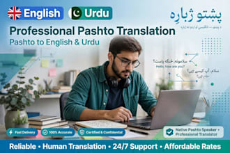 accurate english to pashto and urdu to pashto translation