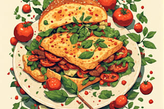 design custom food posters for delivery services