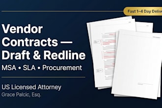 review and redline your vendor procurement contract legal risk