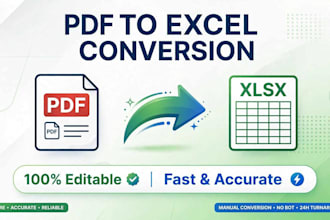 convert PDF to excel, image to excel and do excel formatting