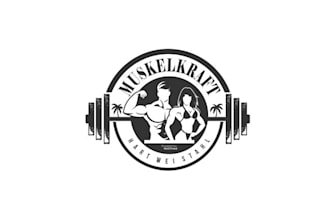 make cool outdoor gym bodybuilding logo