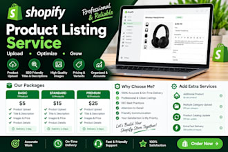 upload and optimize shopify product listings