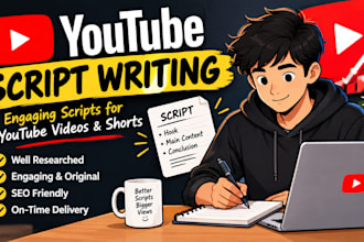 write engaging youtube video scripts and shorts