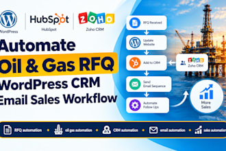 automate oil gas rfq wordpress CRM email sales workflow