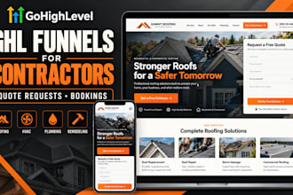 gohighlevel landing page and sales funnel for contractors