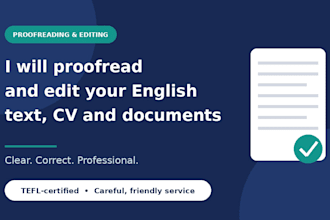 proofread and edit your english text CV and document