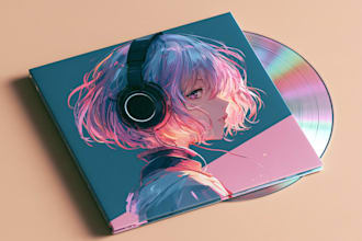 design stunning anime album cover art