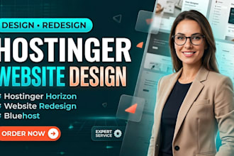 design or redesign hostinger website, hostinger horizon and bluehost