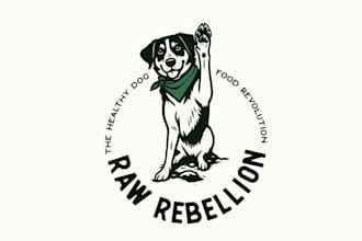 design animal care clinic dog food logo