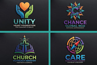 design charity logo for nonprofit welfare community healthcare organization