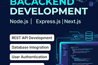 develop backend apis using node js and express js