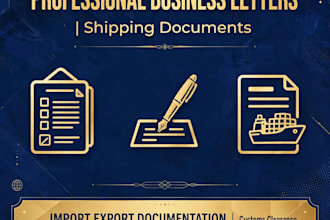 do business letters ,shipping docs