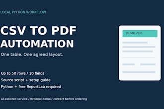 automate your CSV data into PDF documents with a python script