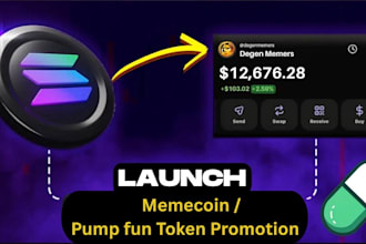 crypto telegram promotion raise 500 sol pump fun   marketing memecoin promotion