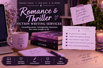 write engaging romance and thriller stories