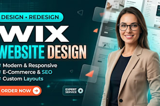 design or redesign wix website, event website and landing page