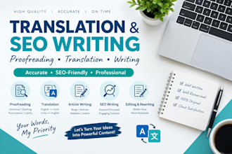 do proofreading, translation and editing