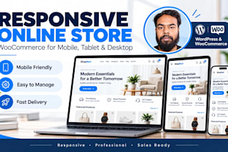 create a professional woocommerce online store