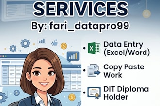 do professional data entry and copy past work