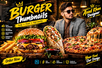 design a professional restaurant menu, food flyer and food poster