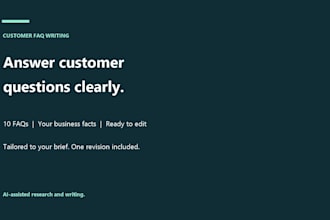 write ten customer faqs for your small business website