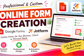 create professional jotform and google forms with automation