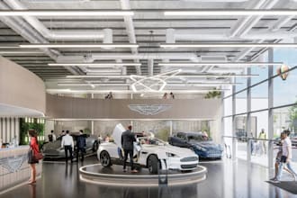 design your car showroom or automotive dealership in 3d