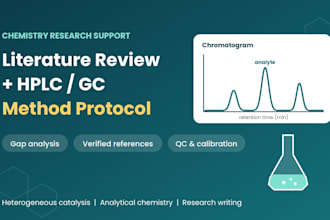 write a chemistry literature review and an hplc or gc method protocol