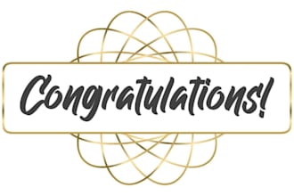 design a creative congratulate logo for your brand or event